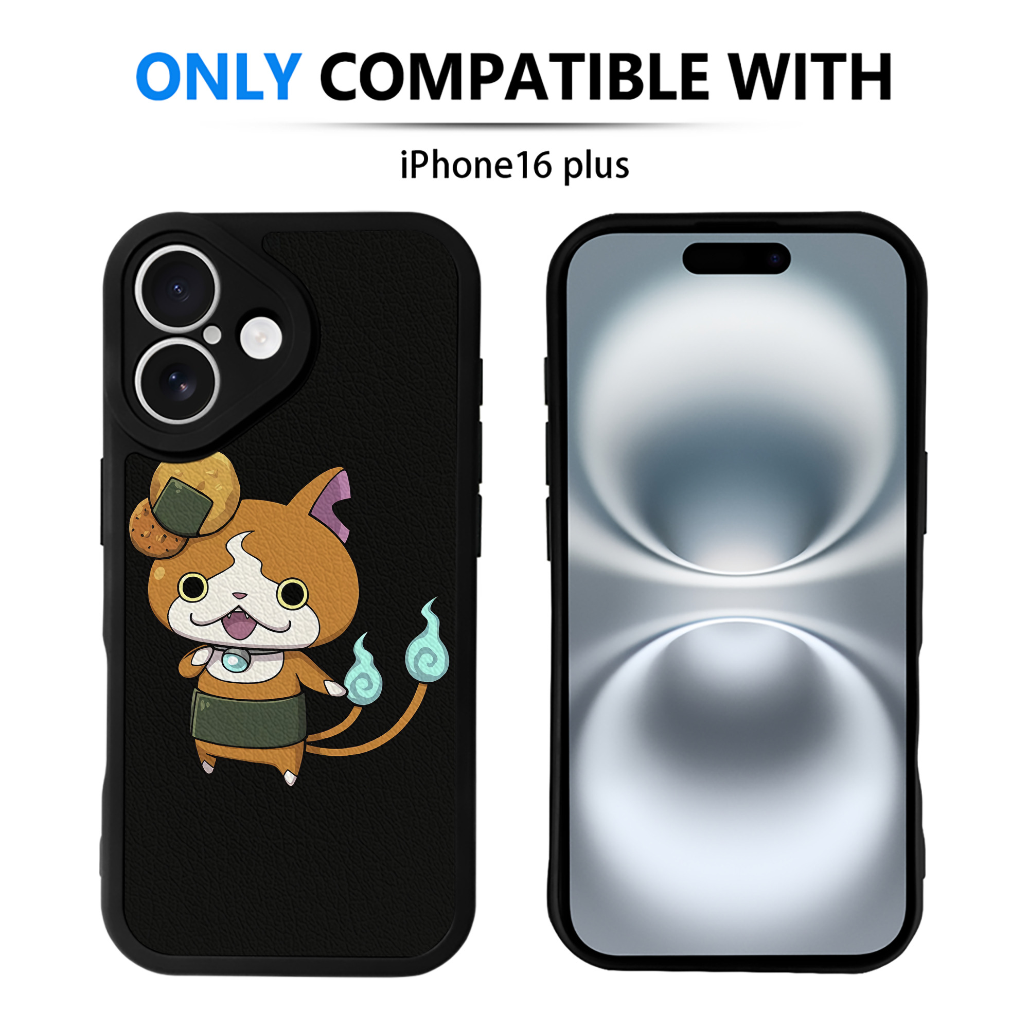（画像用） 妖怪ウォッチ Yo-kai Watch 【iPhone 16シリーズ対応】シリコンスマホケース（レザー調） 材質：シリコン